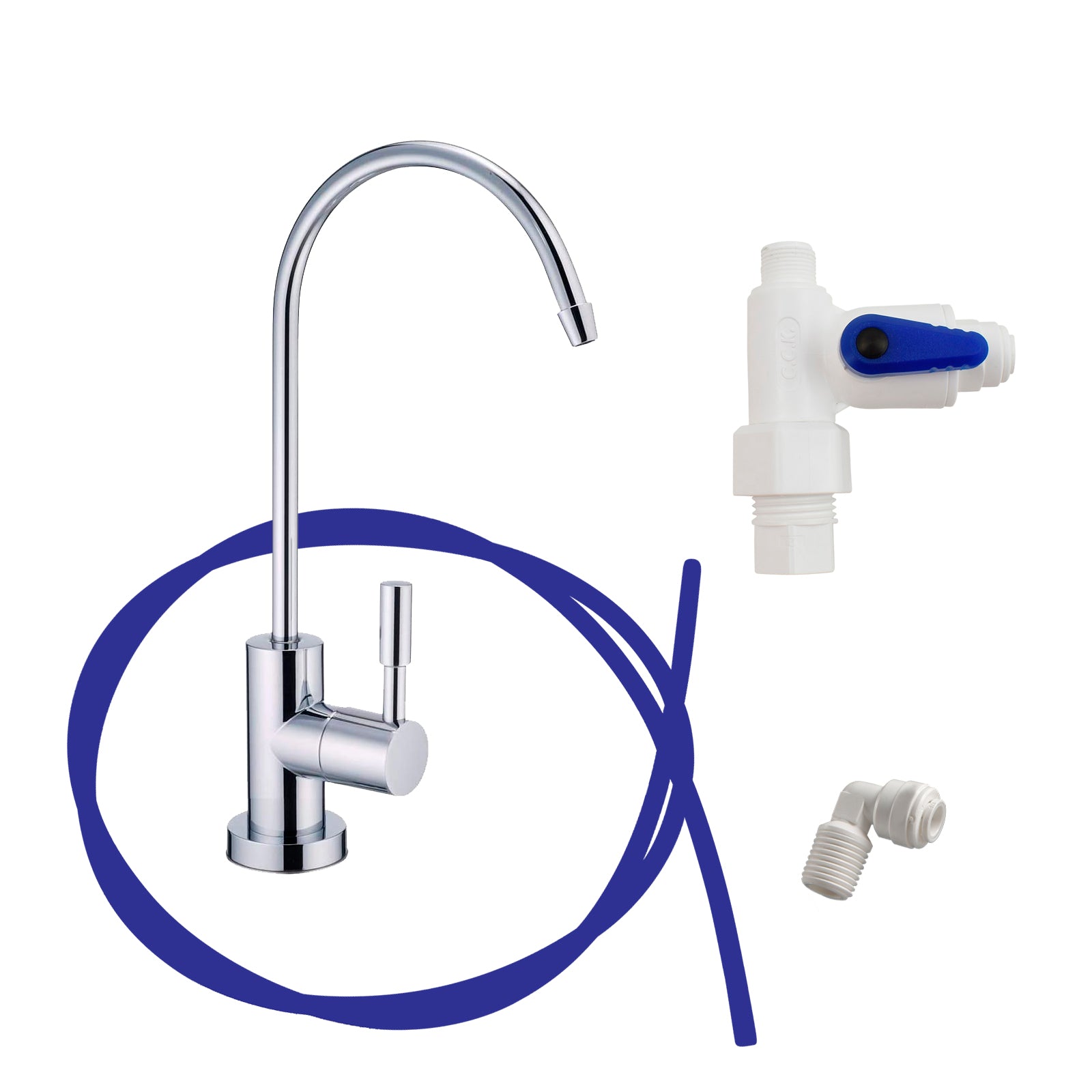 Conversion Kit for Countertop to Undersink Filter