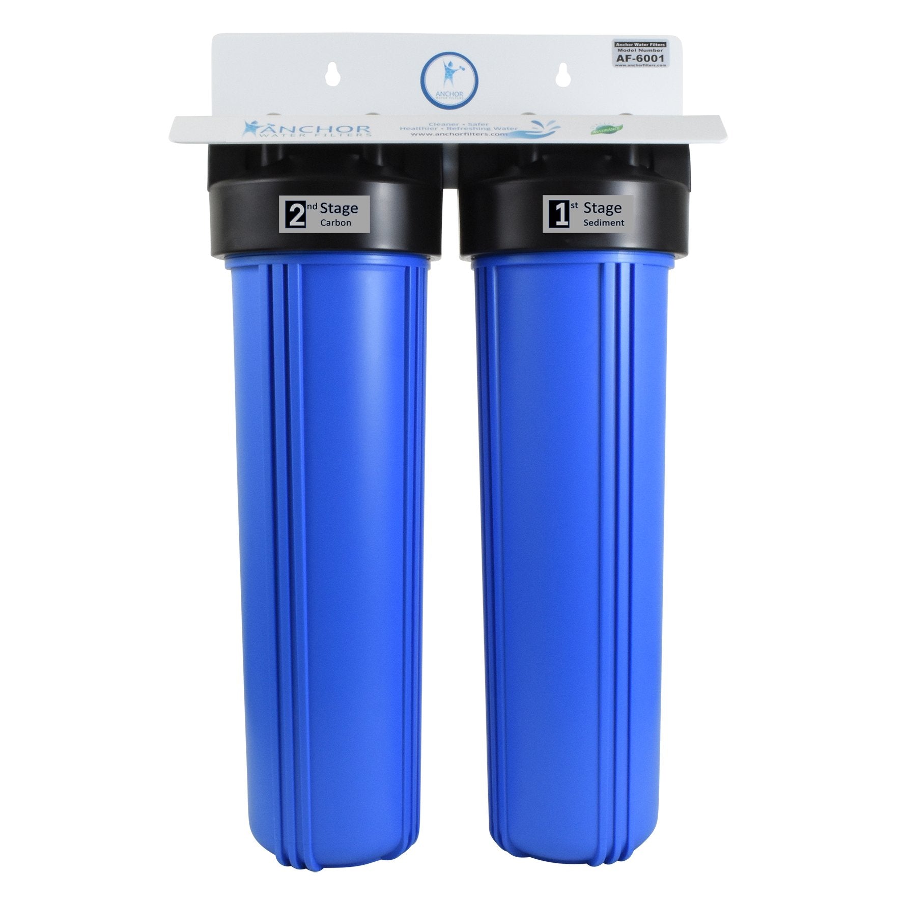 2-Stage Sediment and Carbon Block Whole House Water Filtration System, 4.5 x 20 in.