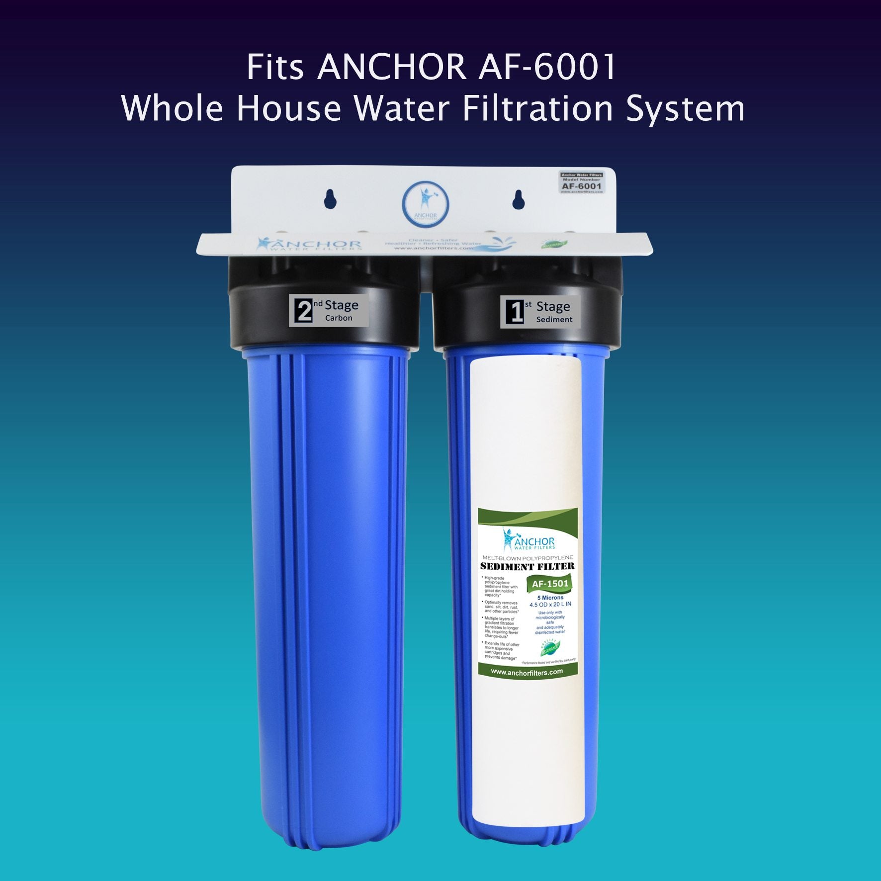 Sediment PP Replacement Cartridge for Whole House Systems, 4.5 x 20 in.
