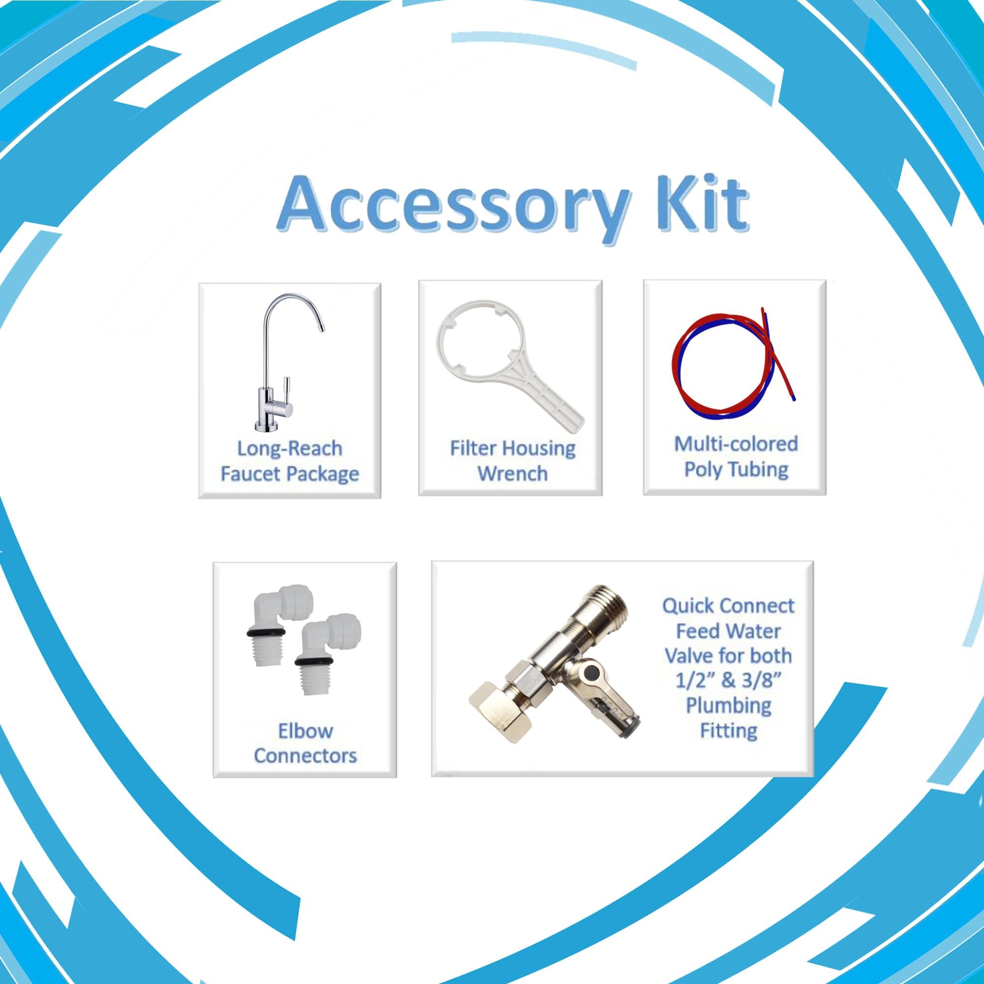 Anchor 3-Stage Under Counter Water Filter System with Dual Carbon Blocks and NSF Chrome Faucet
