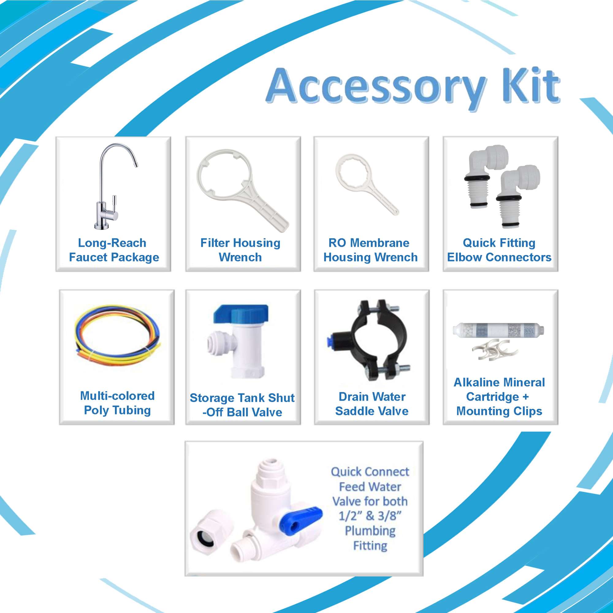 Ultra 6-Stage Alkaline Mineral pH+ Reverse Osmosis Water Purification Filter - 75 GPD - NSF Filters