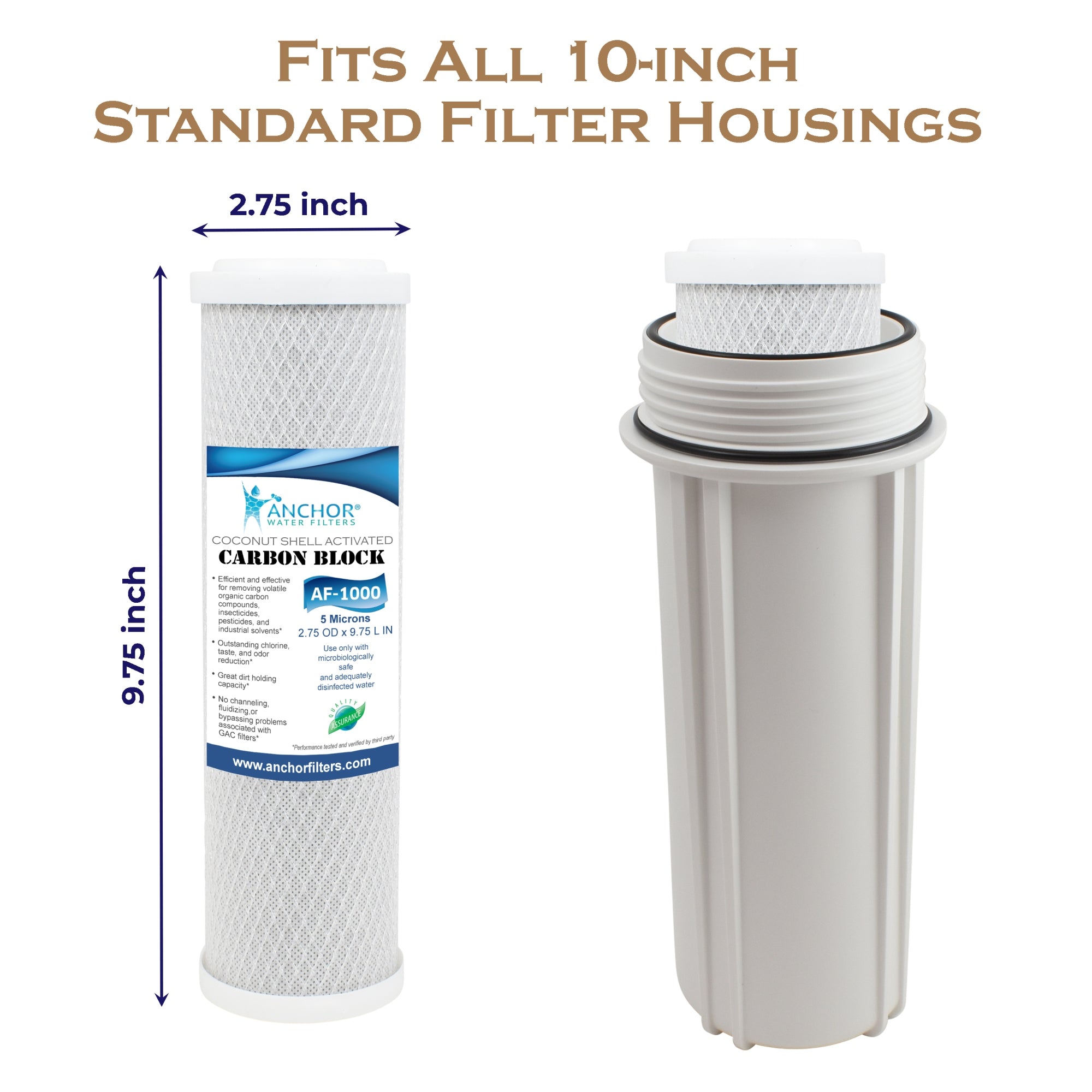 Carbon Block CTO Replacement Filter Cartridge - 10-inch