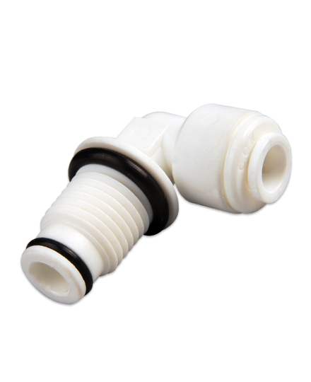 Male Elbow with Double Seal O-rings - 1/4" Quick connect - 2pk